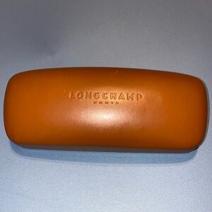 LongChamp Caramel Hard Cover Sunglasses Case EUC